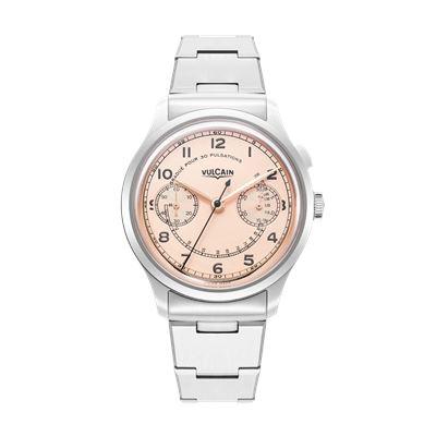 Vulcain Monopusher Heritage Salmon Chronograph Limitli Üretim Mekanik Erkek Kol Saati