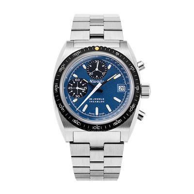 Nivada Grenchen Chronosport Blue 77003A45 Limitli Üretim Otomatik Kronograf Erkek Kol Saati